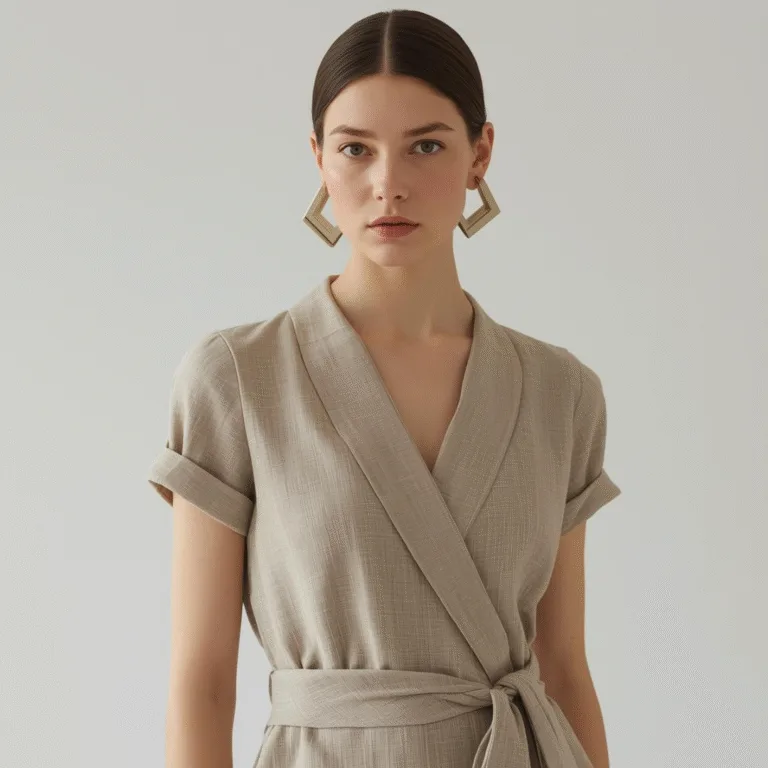 lino-punto-aries-cómo-llevar-el-lino-este-verano-sin-perder-estilo-urbano-vestido-minimalista-aros-estructurales-1