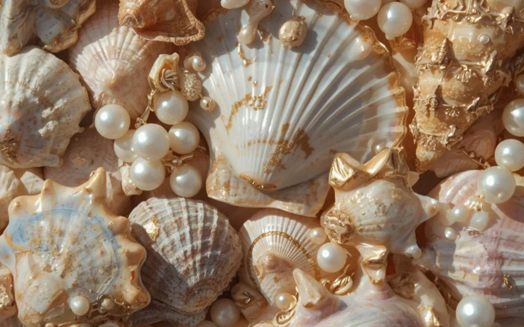 punto-aries-caracoles-seashells-y-perlas- Mermaidcore-y-el-lenguaje-del-mar-moda-branding-marketing-creadores-elementos- marinos-y-su-simbolismo-mix
