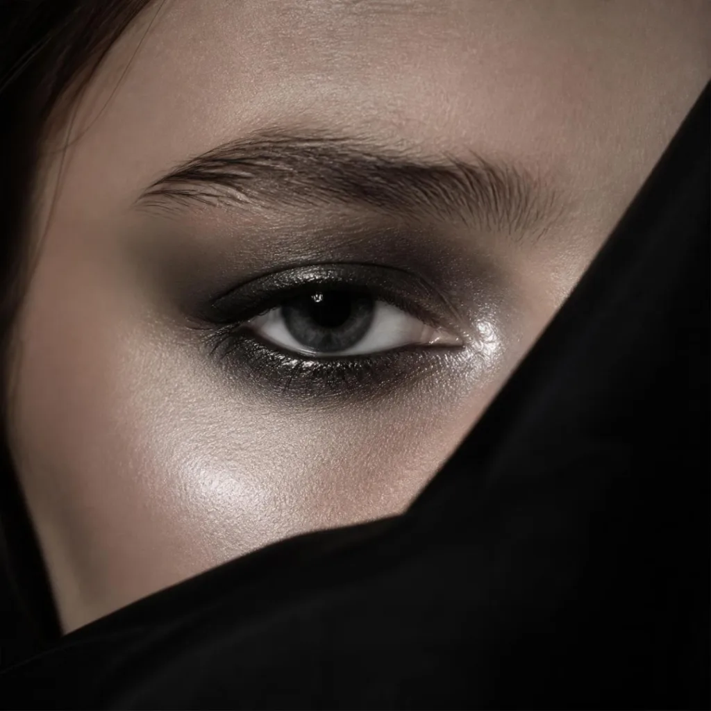 punto-aries-revista-digital-marketing-arte-the-high-priestess-a-visual-universe-of-sacred-beauty-make-up-reference-reflection-black-&-silver
